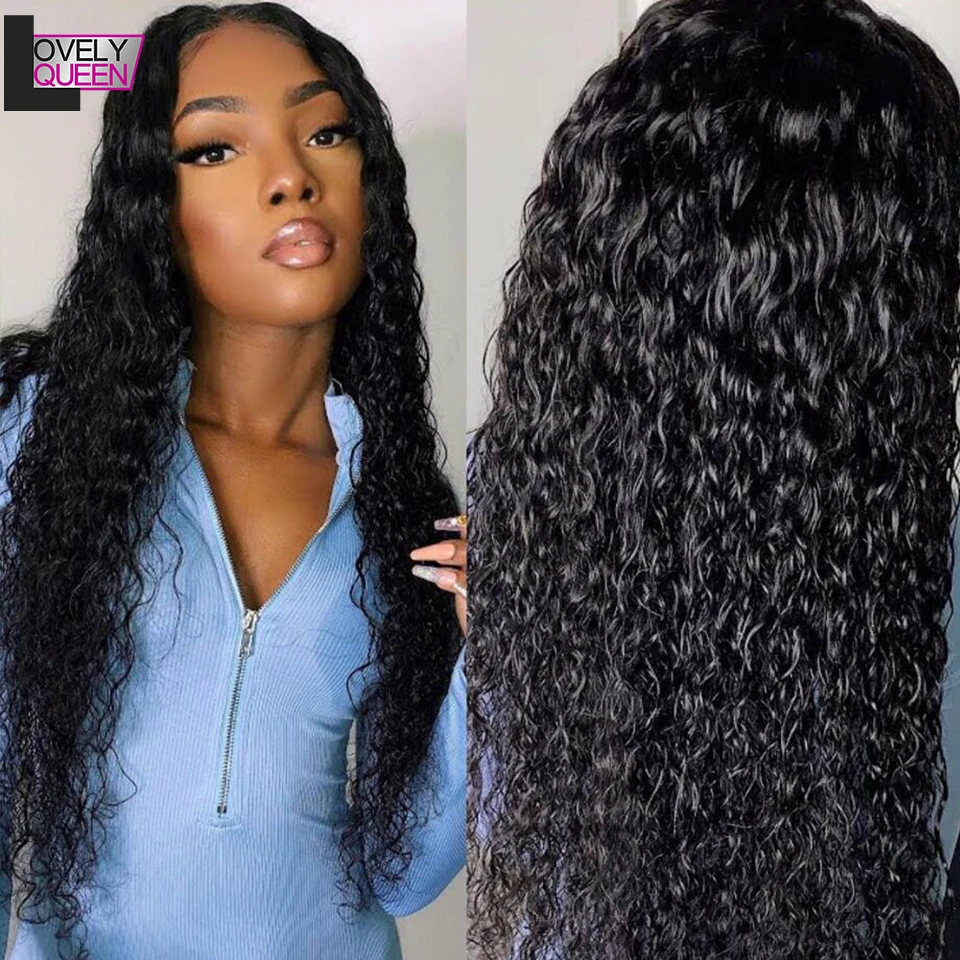 Парик с волнистыми волосами 13x6 человеческие волосы фронтальным кружевом