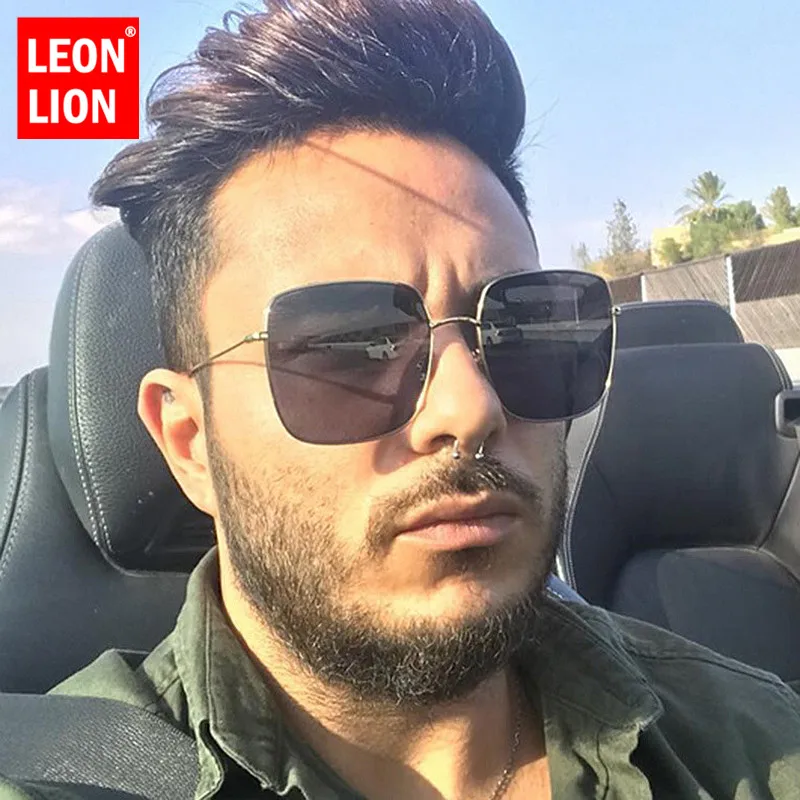 Солнечные очки LeonLion в ретро стиле для мужчин и женщин зеркальные солнцезащитные