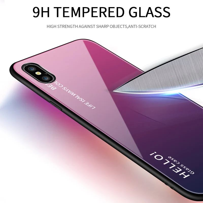 Для Huawei Nova 5 5T Pro 6 SE роскошный чехол с градиентным покрытием Aurora Rainbow &quotHello&quot