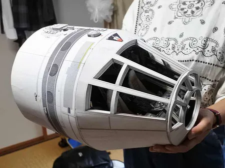 

Falcon капсулы 3D бумажная модель ручной работы модель космического аппарата DIY 3D Виртуальная авиационная фотобумага игрушка для детей и взрос...