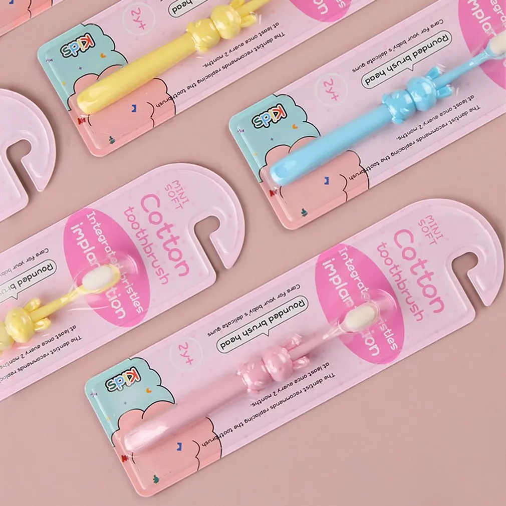 От 2 до 12 лет с кроликом Детские молочных зубах Мягкая зубная щетка высокой