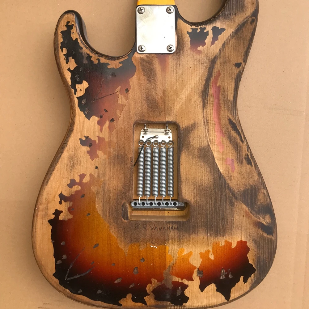 Фабричная винтажная электрическая гитара Sunburst Relic остается ручная работа SRV