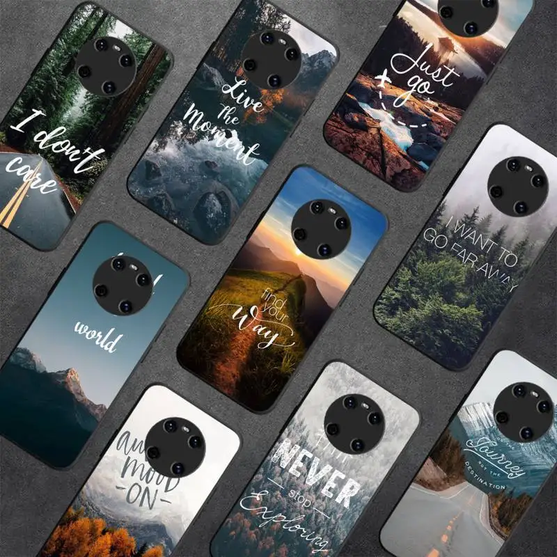 

Travel mountain sea beach quote Phone Case For Huawei Y5 Y62019 Y52018 Y92019 Luxury funda case for 9prime2019