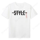 Футболка мужская с коротким рукавом, модная тенниска с текстовым принтом, брендовая одежда, белый цвет, на все сезоны