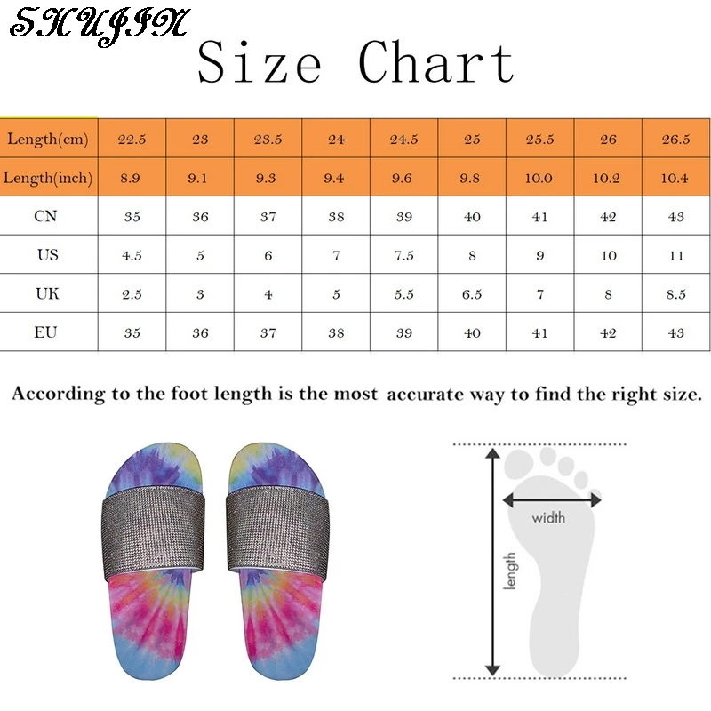 

NewWomen Summer Beach Slipper Rhinestones Bohemian Mix-color Sandals Handmade Crystal Thick Bottom Outdoor Casual Slippers 2020