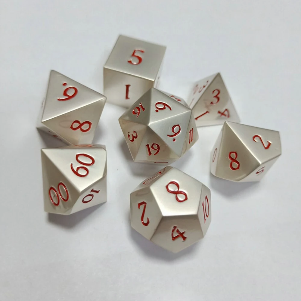 Классические металлические цифровые игральные кости для настольный ролевой