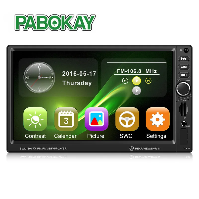 

FS 7Inch 8013G 4*60W Large Screen GPS Navigation Car Mp5 Vehicle Audio Video Player Support Brake Prompt Bluetooth With Remote