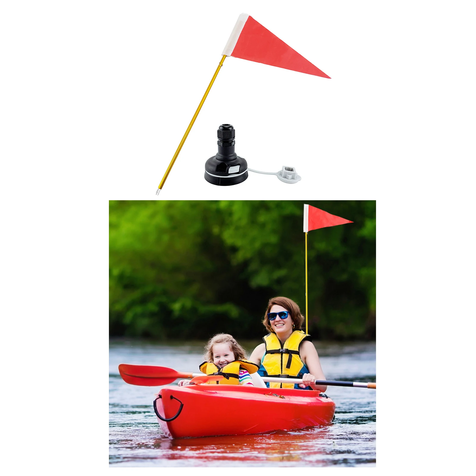 

Kayak Safety Flag with Mount Base for Boat Canoe Yacht DIY Accessories Parts