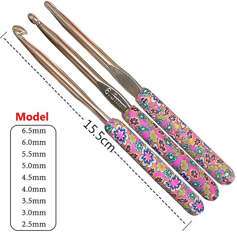 

9pcs Aluminum Crochet Hook Set Ceramic Handle Knitting Needles Kit Crochet Hooks