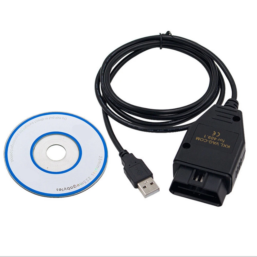 VAG COM 409 1 Vag Com 409Com vag kkl OBD2 II OBD кабель USB сканер сканирующий инструмент Интерфейс для