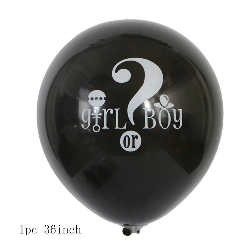 1pc36inches 01 10 шт. черного цвета; большие размеры 36 дюймов пол secret шар для маленьких мальчиков или девочек латексных воздушных шаров с пол ребенка раскрытия на воздушном шаре baby show украшения - Цвет: 1pc36inches 01