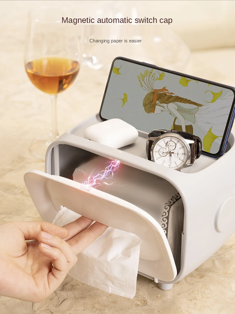 

Multi-function pumping box Living room creative storage box Cute tissue box storage box Remote control storage box Worth having