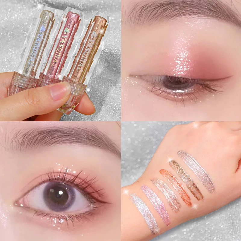 

1PCS YANQINA Liquid Eyeshadow Pearlescent Glitter Long Lasting Waterproof Liquid Eyeshadow Quick-drying Glitter Shimmer Make UP
