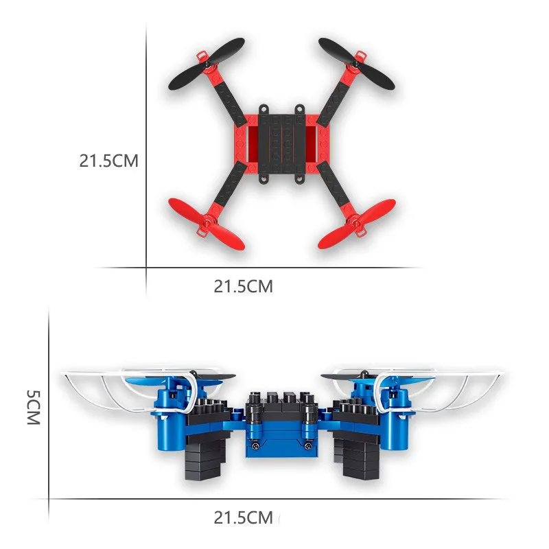 RC вертолет DIY строительные блоки Drone 2 4G 4CH мини дроны 3D Кирпичи Quadcopter Сборка