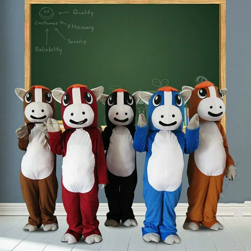 Yellow Horse Mascot Costume Cosplay Furry Suits Party Fursuit Cartoon Dress Outfits Carnival Halloween Xmas Easter Ad Clothes |