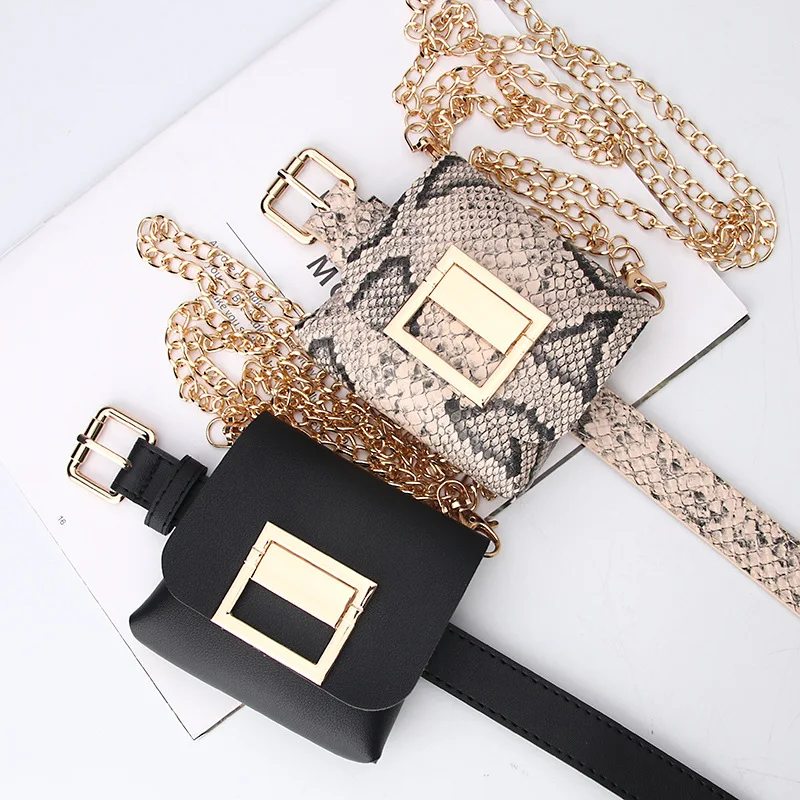 

Explosive Ladies Belt Waist Bag Chain Detachable Small Bag Trendy Wild Belt Bag Shoulder Bag Mini Multi-function