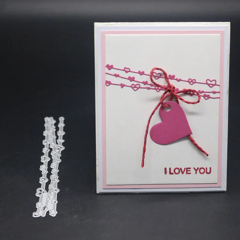 Набор для вырезания сердца необычная рамка из струн металлический вырез