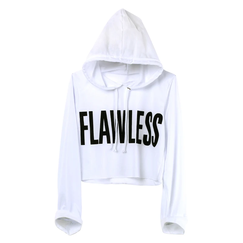 Spring Autumn Womens Crop Hoodie Long Sleeve Jumper Hooded Pullover Coat Casual Sweatshirt Top Outwear