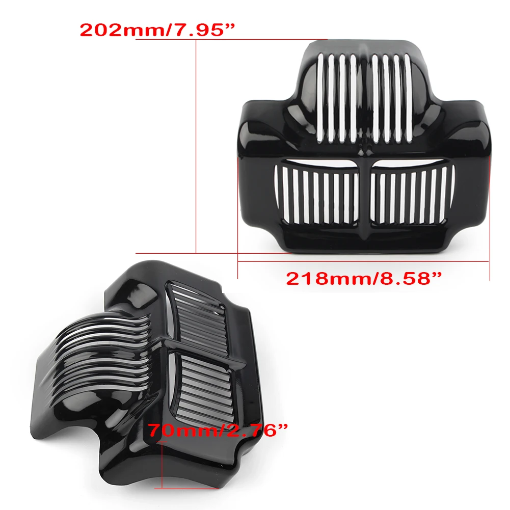 Крышка масляного радиатора мотоцикла для Harley Touring Electra модель Road Street Glide 2011 2012 2013 ABS пластик черный/хром