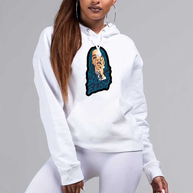 hoodies 1 Billie Bilish Kpop худи негабаритных женщин с капюшоном толстовки Kawaii повседневные Харадзюку хип хоп толстовка унисекс - Цвет: hoodies 1