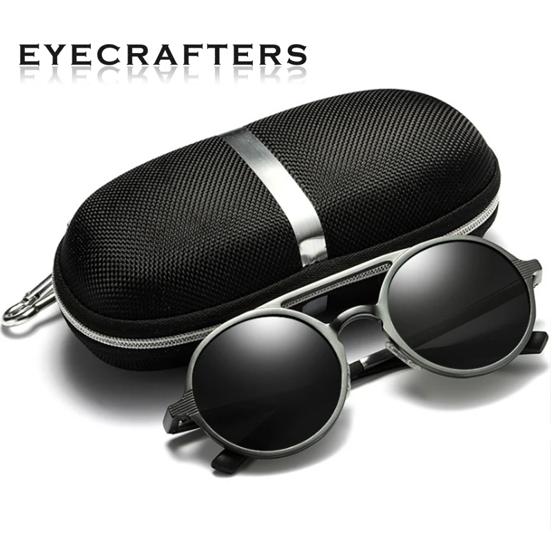 Новинка мужские поляризованные солнцезащитные очки в стиле панк винтажные