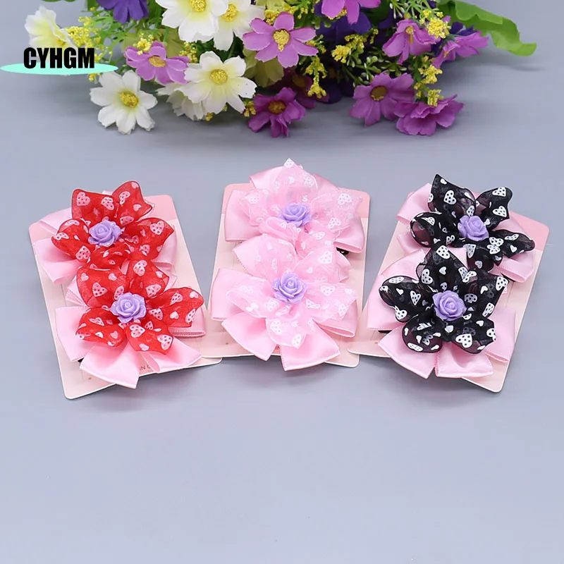 

wholesale new ribbon hair clips hair accessories for girls kids hairpins cute spinki do wlosow Barrettes S05-5