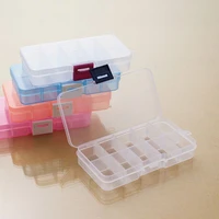 10 grid plastic storage nail decorations jewelry box compartment container for beads earring box for jewelry rectangle box case