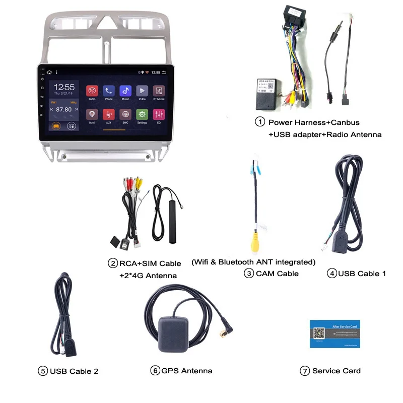 Автомагнитола на Android 8 1 с сенсорным экраном 9 дюймов для peugeot 307 Радио 2004-2013