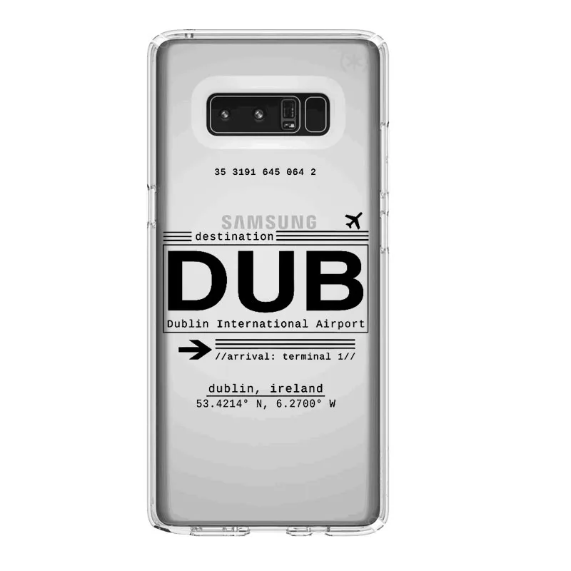 Чехол с кодовыми буквами для портов по всему миру SamsungA50 Note 10 Pro чехол в аэропорту