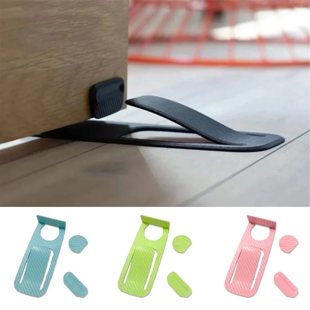 

1 PC Plastic Door Stopper Non Punching Sticker Hidden Door Holders Self Adhesive Door Stop Wall Protectors