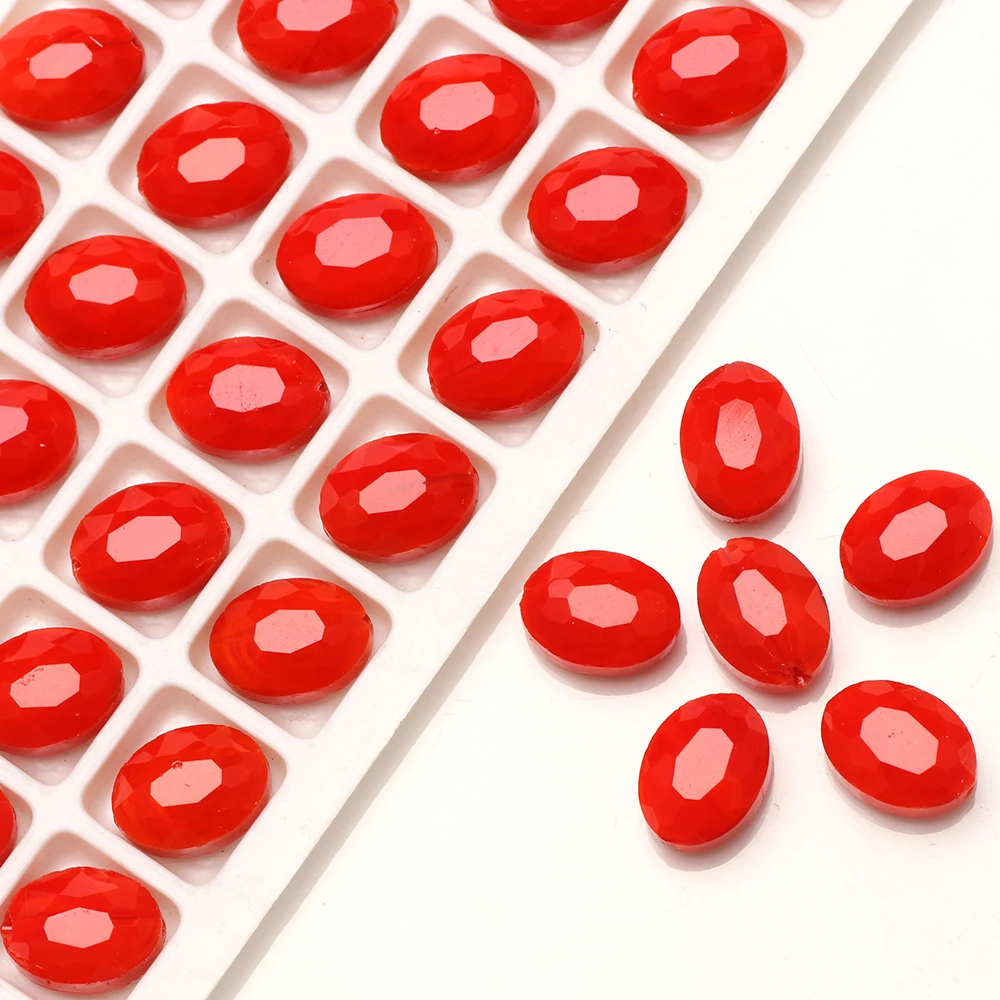 30 шт. натуральный камень из бисера на плоской подошве 9x12 мм стекла овальной формы