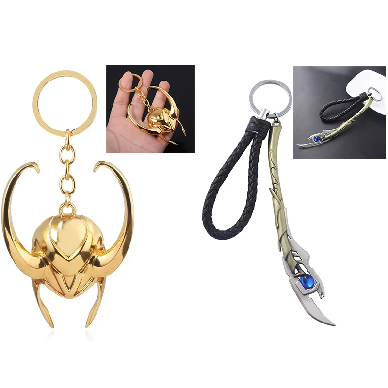 Анимэ Косплей Loki Helmet брелок кожаный шнур Series Products модель оружия для мужчин