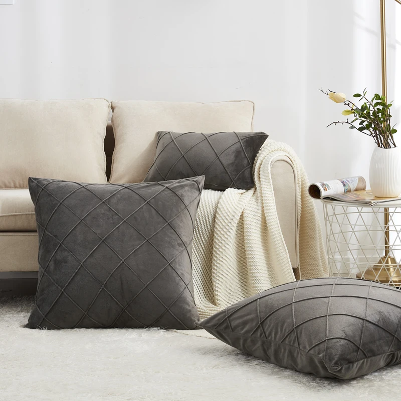 Чехол для подушки из крепа PHF с кристаллами бархатный чехол дивана декоративные