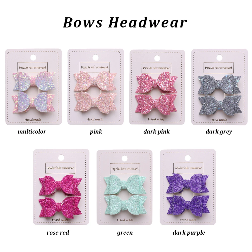 Новинка 2 шт./компл. милые головные уборы с бантом для маленьких девочек заколки
