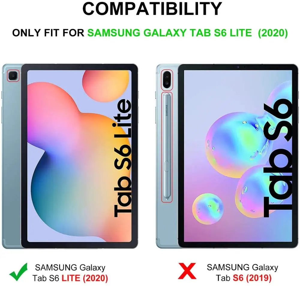 

Tablet Case Samsung Galaxy Tab S6 Lite 10.4 SM-P610 SM-P615 2020 Kids Case Heavy Duty Hybird Rugged Armor Kickstand Cover shell
