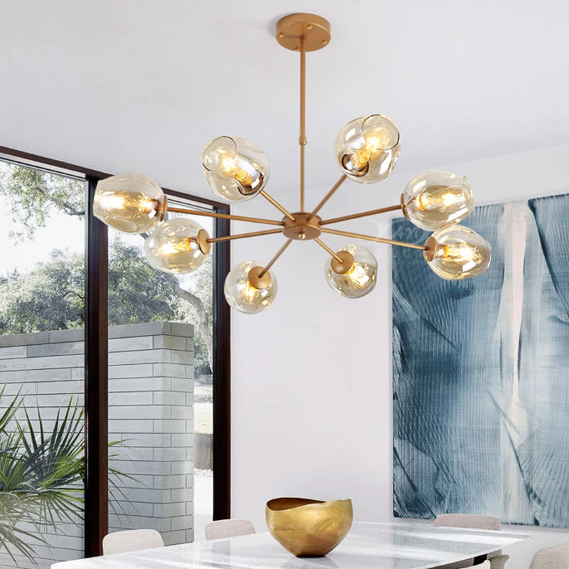 

Nordic Luxury Gold Chandelier Lighting Dining Room Decoration,Living Room Ceiling Chandelier Home Hanging Lamp Lighting Fixtures