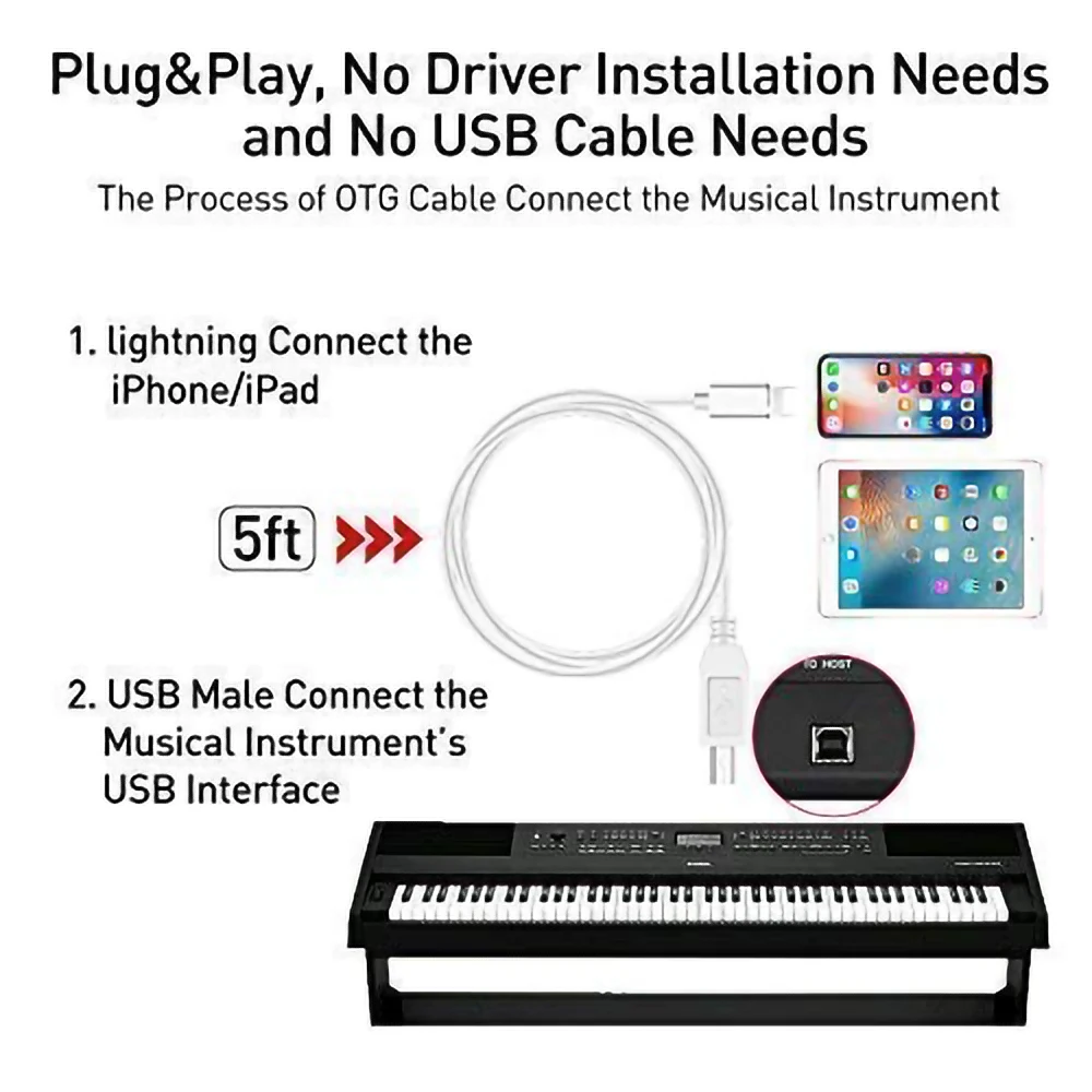 Кабель Lightning USB B адаптер Lightning/HDMI миди высокоскоростной кабель Шнур для iPhone/iPad/iPod