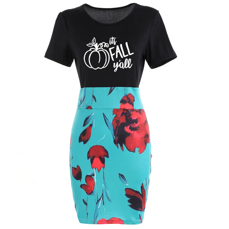 Женские это осенью и надписью Y'ALL милые забавные платья сезонные платье модные
