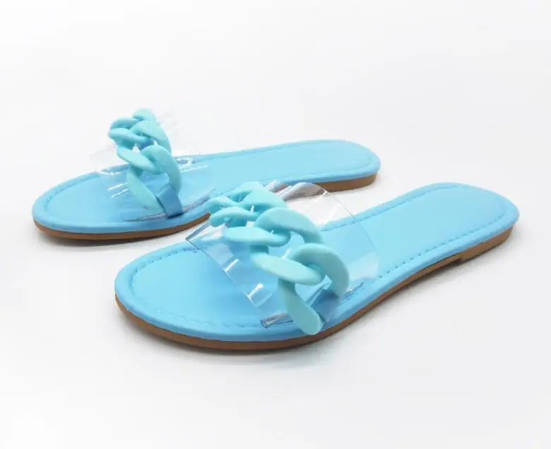 

2021 New flip flop HOT Candy Color Ring Sandals women Casual Lightweight Outer Wear Large Size Slippers Outdoor Beach Sandals