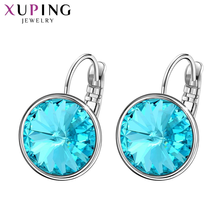 Xuping стильные элегантные блестящие серьги-кольца с кристаллами от Swarovski Подарок на годовщину для женщин девочек M99-20641