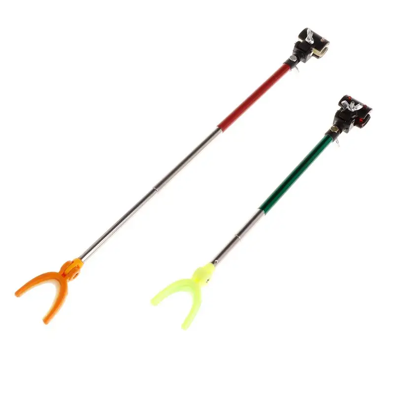 

Fishing Rod Holder Night Luminous Back Hanging Support Full Metal Rack Anti Fall Retractable Stretch Portable Tackle R58B