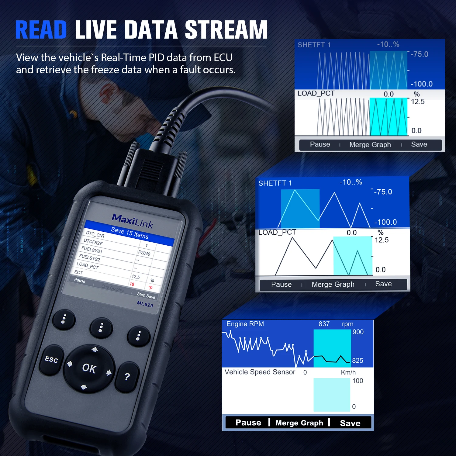 Autel ML629 сканер Pro OBD2 автомобильный диагностический инструмент OBD Автомобильный |
