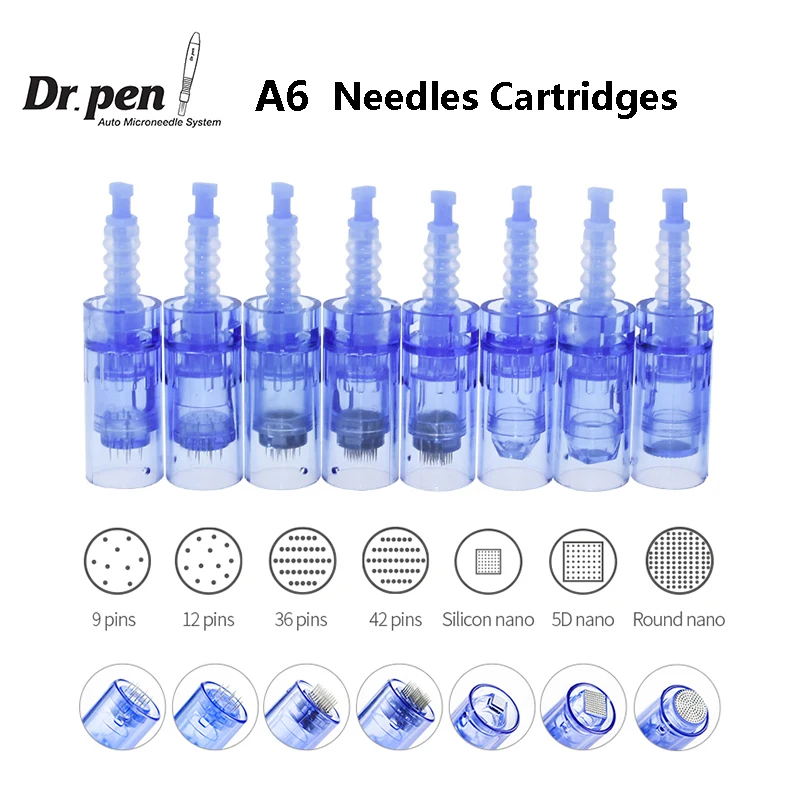 Dr.pen dermapen оригинальный производитель A6 картриджи с иглами для ручки derma 1 3 5 7 9 12 24 36