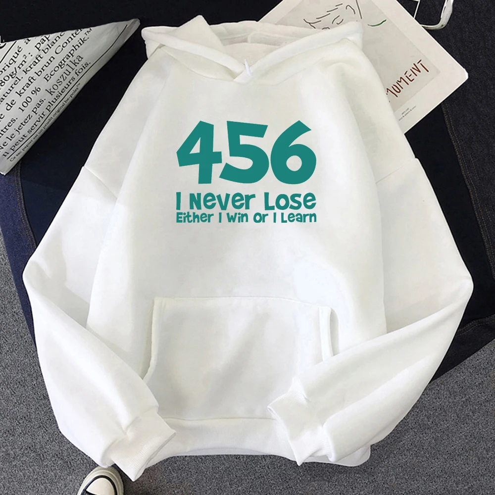 

Squid game Hoodie Women Harajuku Squid Game costume 456 Hoodie Oversized Pullover casual fashion yellow pink green Hoody clothes