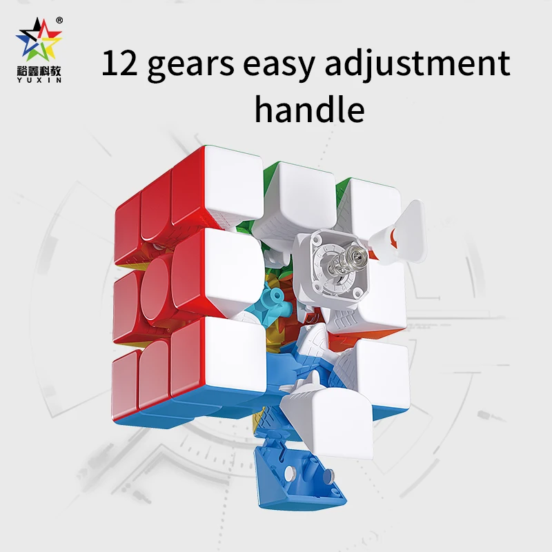 YuXin-cubo m&aacute;gico magn&eacute;tico para ni&ntilde;os, juguetes educativos, rompecabezas, V2, 3x3x3-3