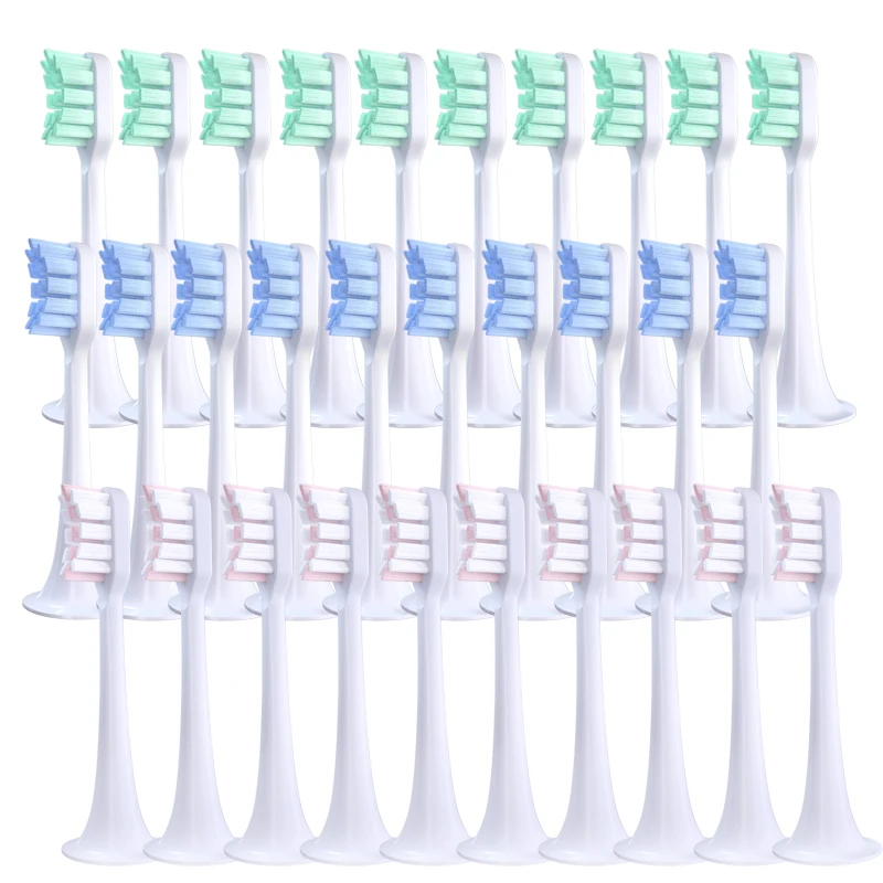 Brush Heads For Xiaomi Mijia T300/T500 10Pcs Replacement Electric Toothbrush Heads Nozzles Clean Protect Soft DuPont Bristle
