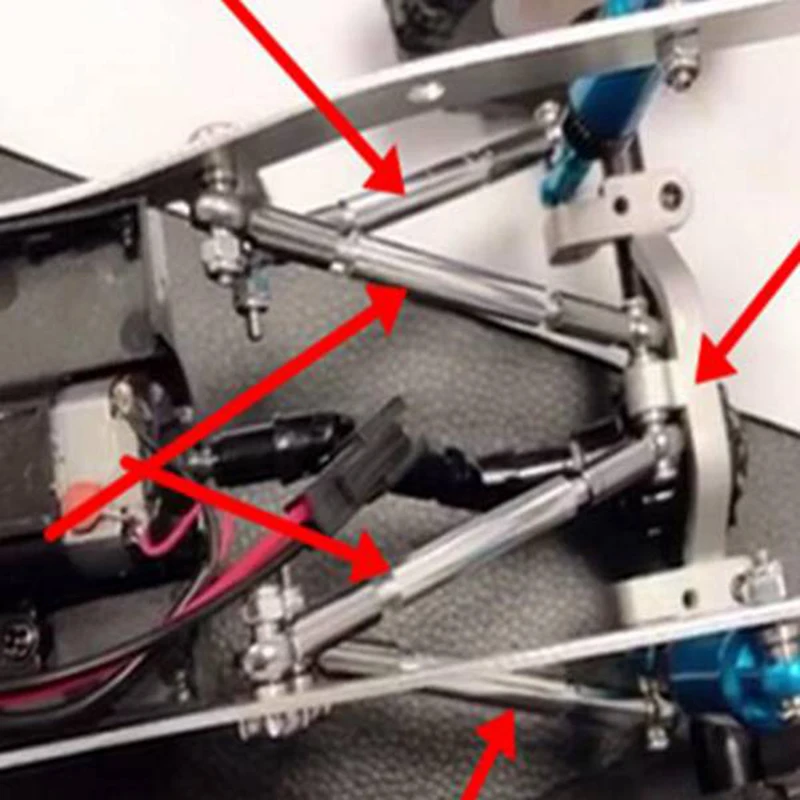 

for WPL B1 B-1 B14 B-14 B24 B-24 C14 1/16 RC Car Spare Parts Upgrade Metal Pull Rod Steering Pull Rod Servo Rod Pull Rod Base