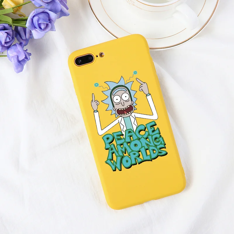 Khu-0rpeace Мягкий чехол для телефона Rick And marty из ТПУ для iPhone 11, 5, SE, 6, 6 S, 8 Plus, XS, X, XR, XS Max, 11 Pro, матовый чехол с мультипликационным принтом для iPhone 7 Plus, чехол - Цвет: Khu-0rpeace