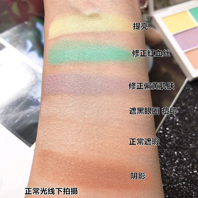 6 colorconcealer палитра средство, макияж для лица, бронзер, контурная, макияж, Длительное Действие, 3d уход за кожей лица, крем-основа