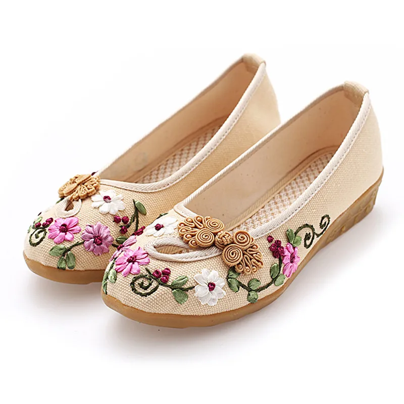 

Классическая Тканевая обувь; Повседневная обувь; Обувь ручной работы с вышивкой в стиле ретро; Женская обувь на плоской подошве